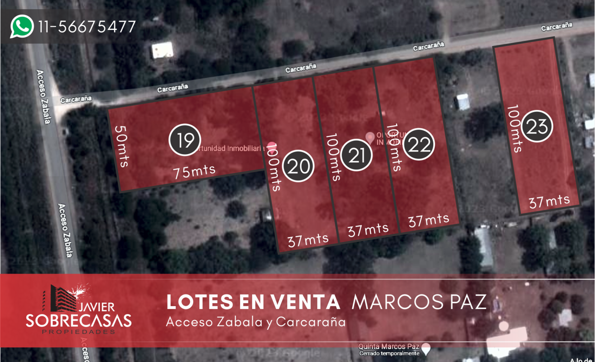 LOTES EN VENTA - Marcos Paz - Pcia. Bs.As.