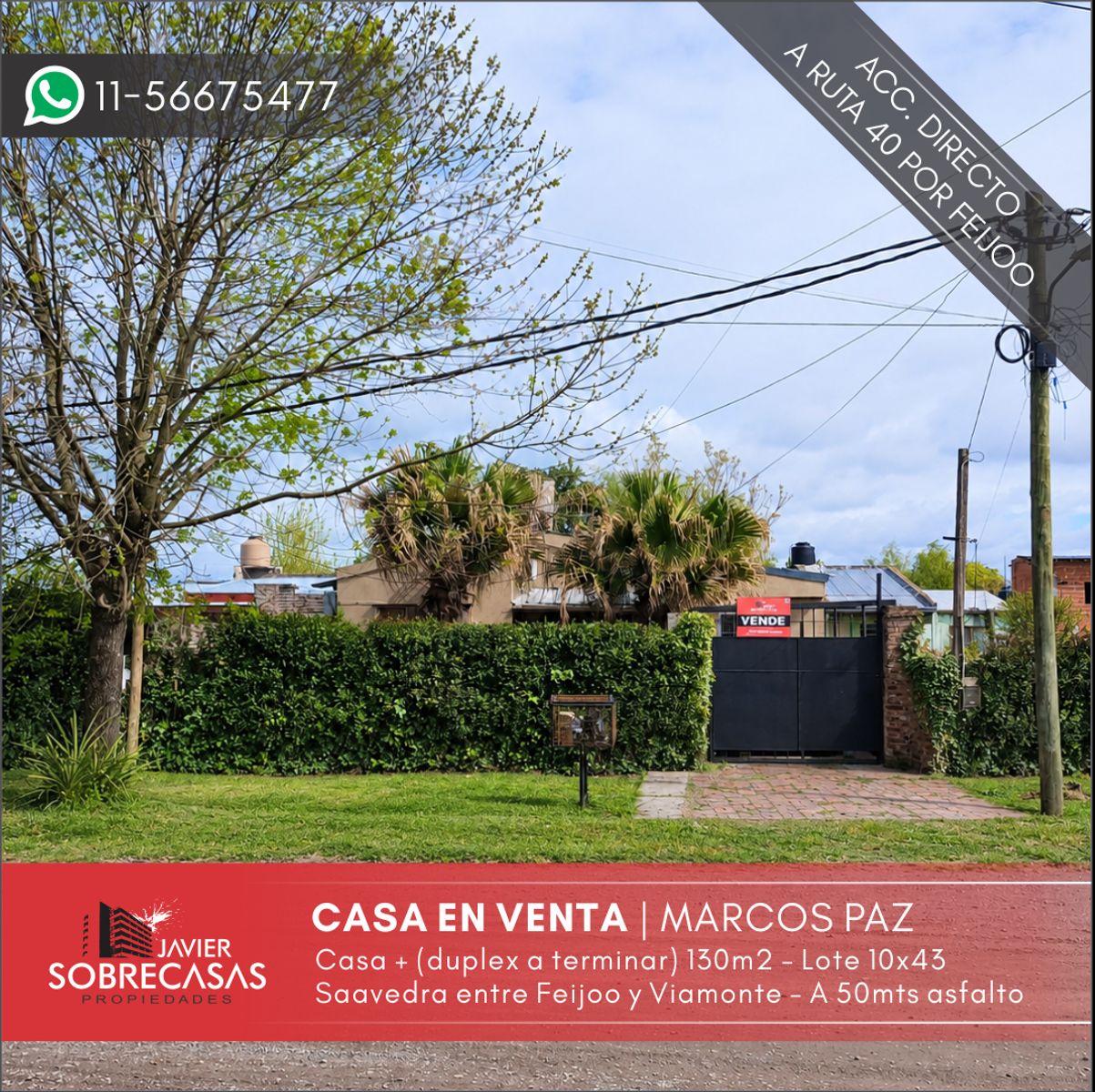CASA EN VENTA - Marcos Paz - Pcia. de Buenos Aires - 1