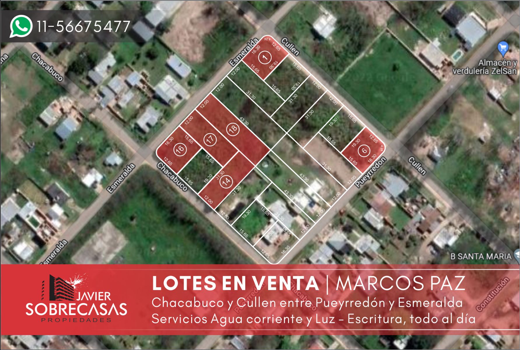 LOTES EN VENTA - Marcos Paz - Pcia. Bs.As. — foto 4