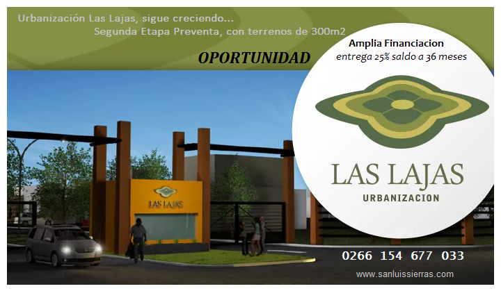 Terrenos Lotes oportunidad en San Luis!! a 5 minutos de la ciudad sobre ruta 7 - 8