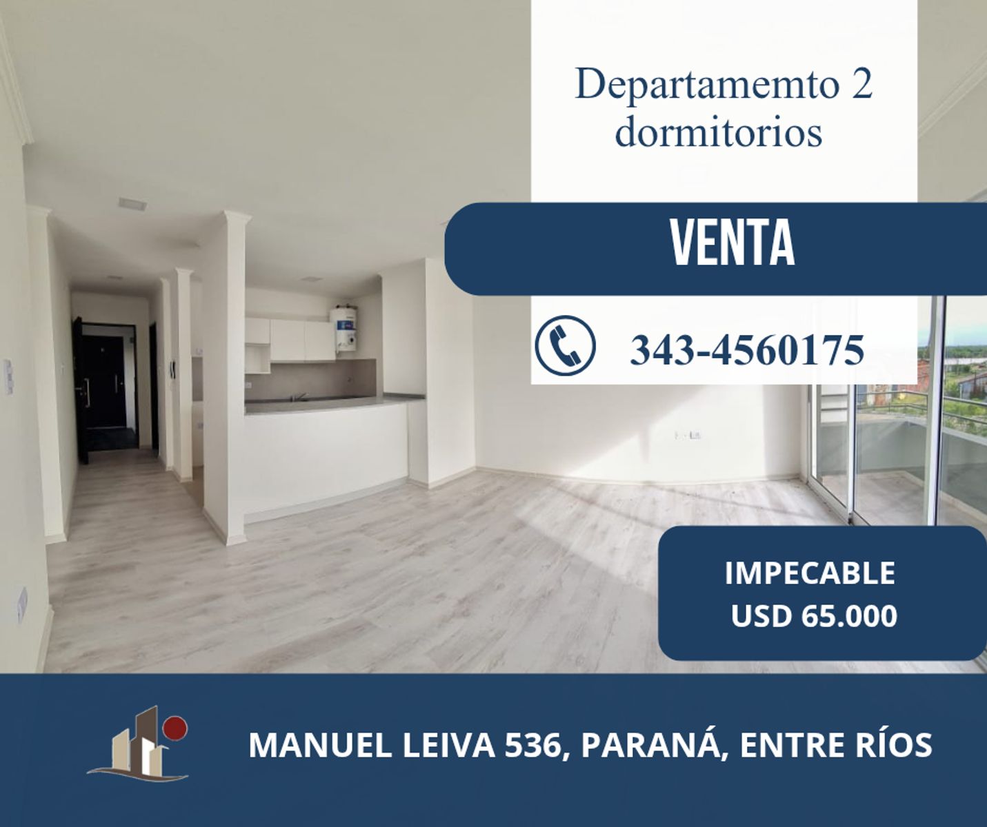 Departamento 2 dormitorios en venta - 1
