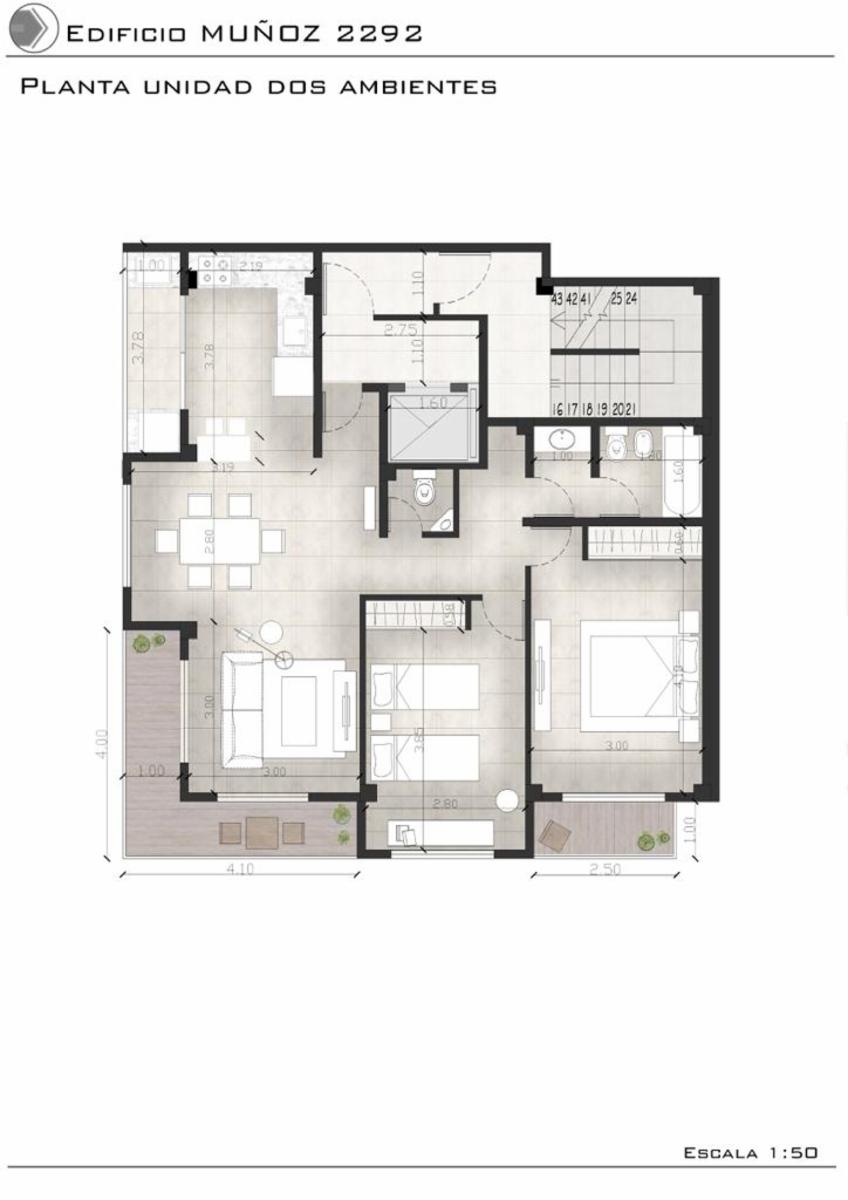 Excelente departamento de tres ambientes en construcción 2do piso — foto 2