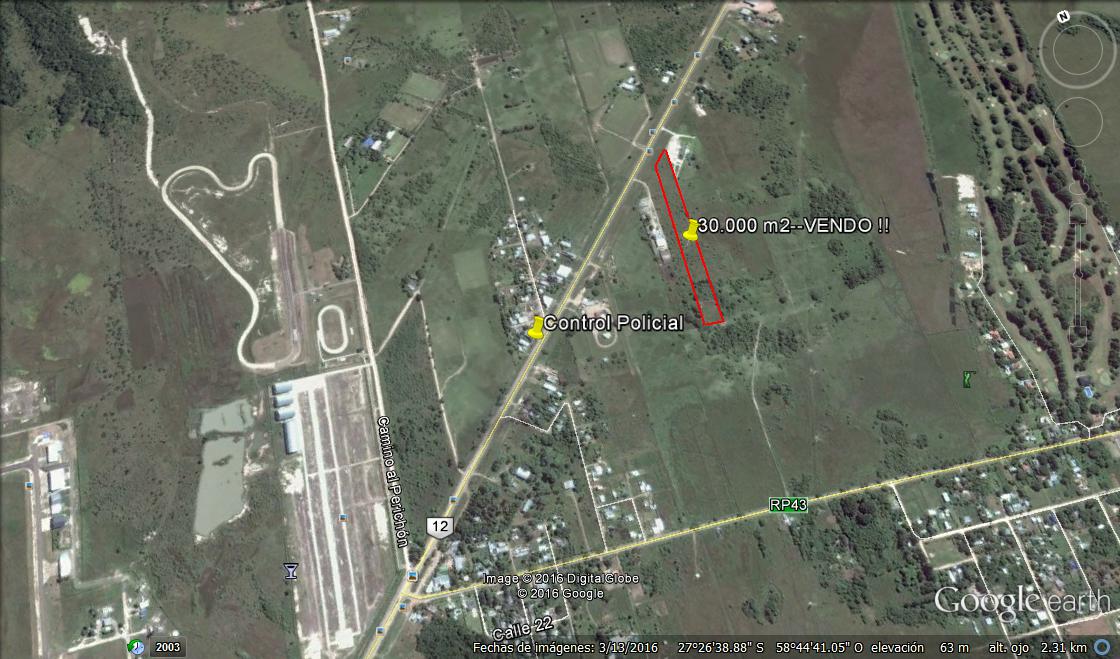 RC- Vende terreno sobre Ruta Nacional n| 12!! 30.000m2!! llegando a la ciudad !! - 1
