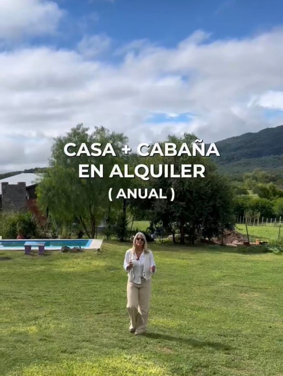 ALQUILER ANUAL EN TAPIA CASA CON PILETA MÁS CABAÑA INDEPENDIENTE - 1
