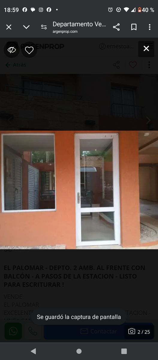Depto 2 amb.al frente con balcon.El Palomar — foto 2