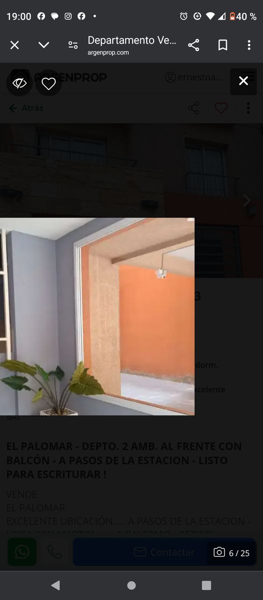 Depto 2 amb.al frente con balcon.El Palomar — foto 4