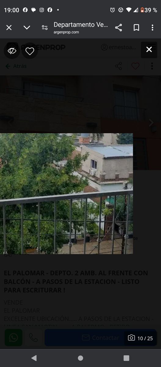 Depto 2 amb.al frente con balcon.El Palomar — foto 6