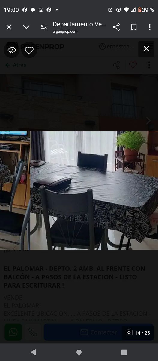 Depto 2 amb.al frente con balcon.El Palomar — foto 7