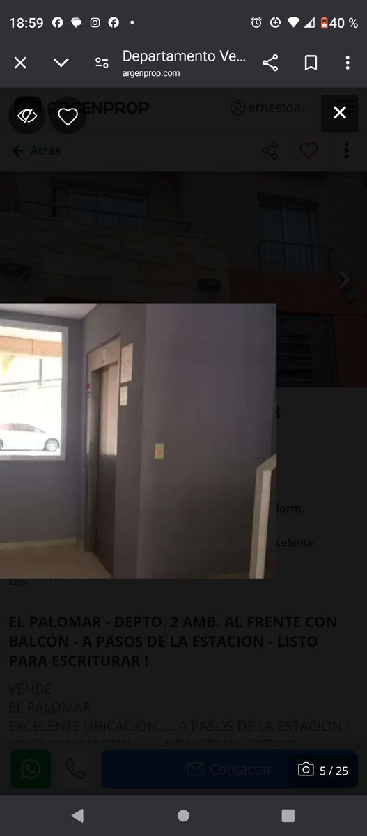 Depto 2 amb.al frente con balcon.El Palomar — foto 10