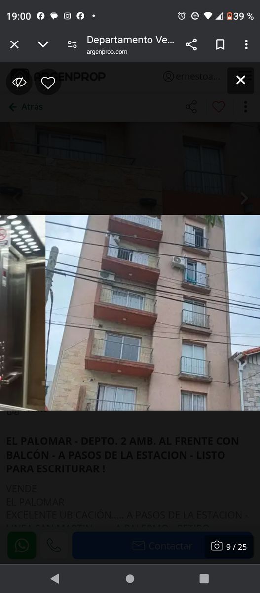 Depto 2 amb.al frente con balcon.El Palomar — foto 12