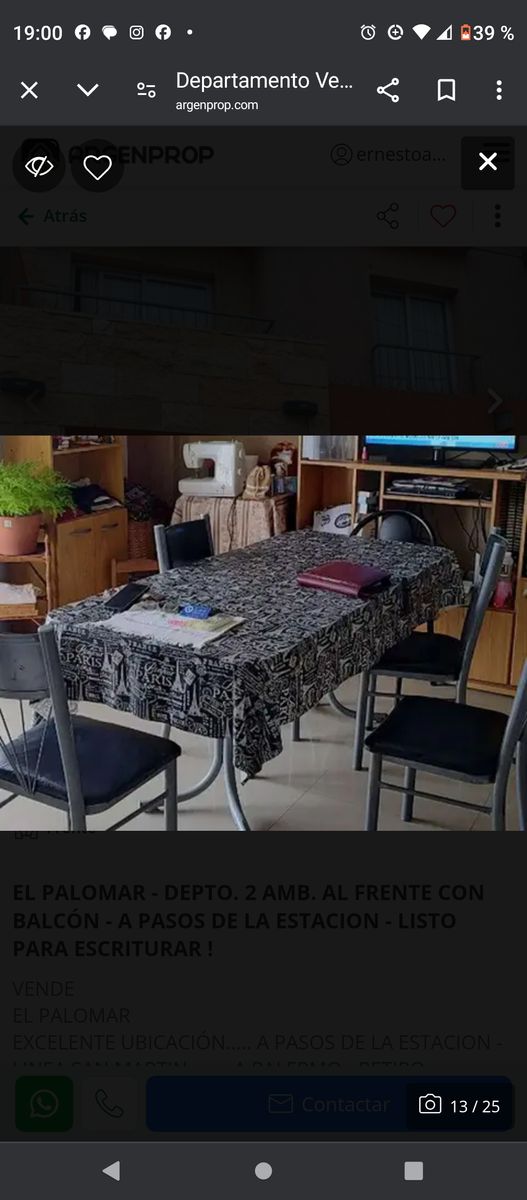 Depto 2 amb.al frente con balcon.El Palomar — foto 13