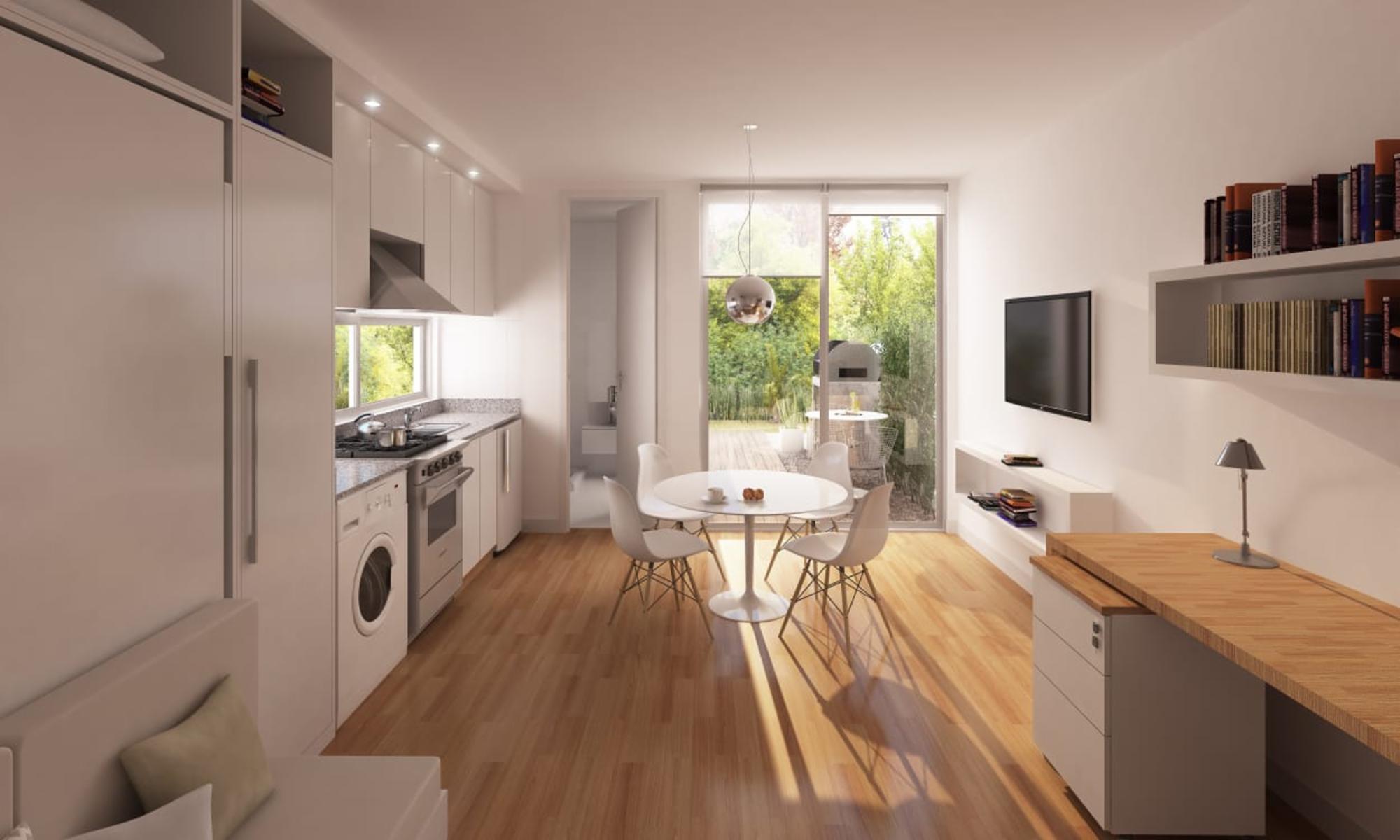 VENTA ECO-STUDIOS, ARQUITECTURA INNOVADORA. UNIDADES MONOAMBIENTES CON COCHERA EN LA MEJOR ZONA DE DERQUI, PILAR. ENTREGA JULIO 2020 — foto 6