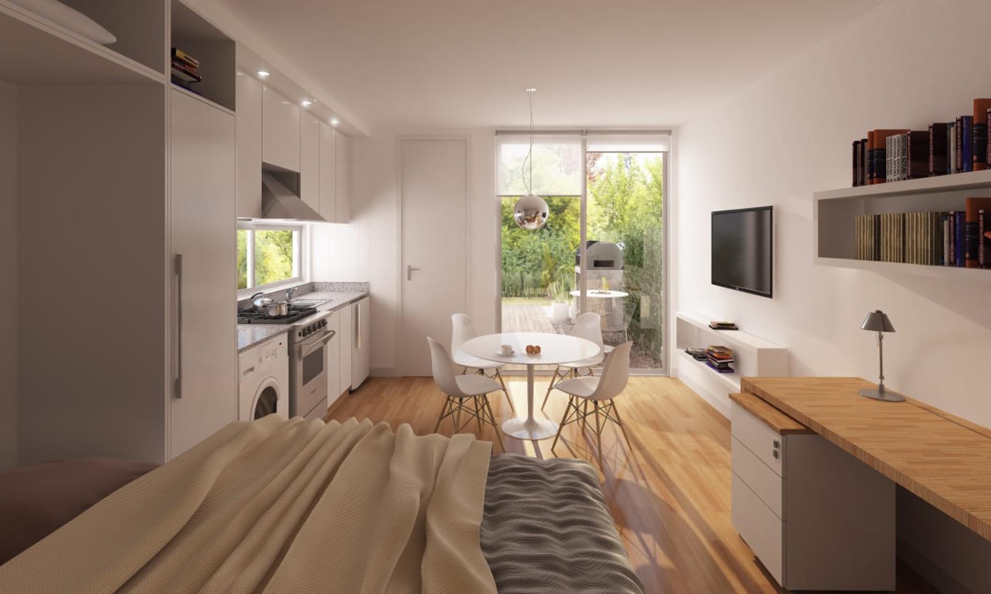 VENTA ECO-STUDIOS, ARQUITECTURA INNOVADORA. UNIDADES MONOAMBIENTES CON COCHERA EN LA MEJOR ZONA DE DERQUI, PILAR. ENTREGA DICIEMBRE 2019 — foto 7