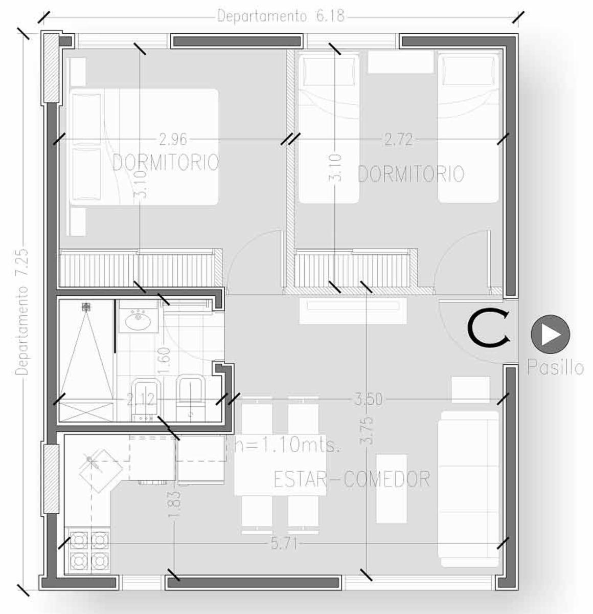 EDIFICIO MIRALEJOS 11. CATEGORIA. 2 DORM.COCHERAS. AMENITIES. CENTRICO — foto 9