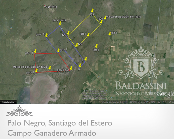 CAMPO GANADERO DE 2900 HAS EN PALO SANTO, SANTIAGO DEL ESTERO CASI EN LA FRONTERA CON SANTA FE. CAMPO ARMADO. ALAMBRADO - MEJORAS - REPRESAS DE AGUA - 1