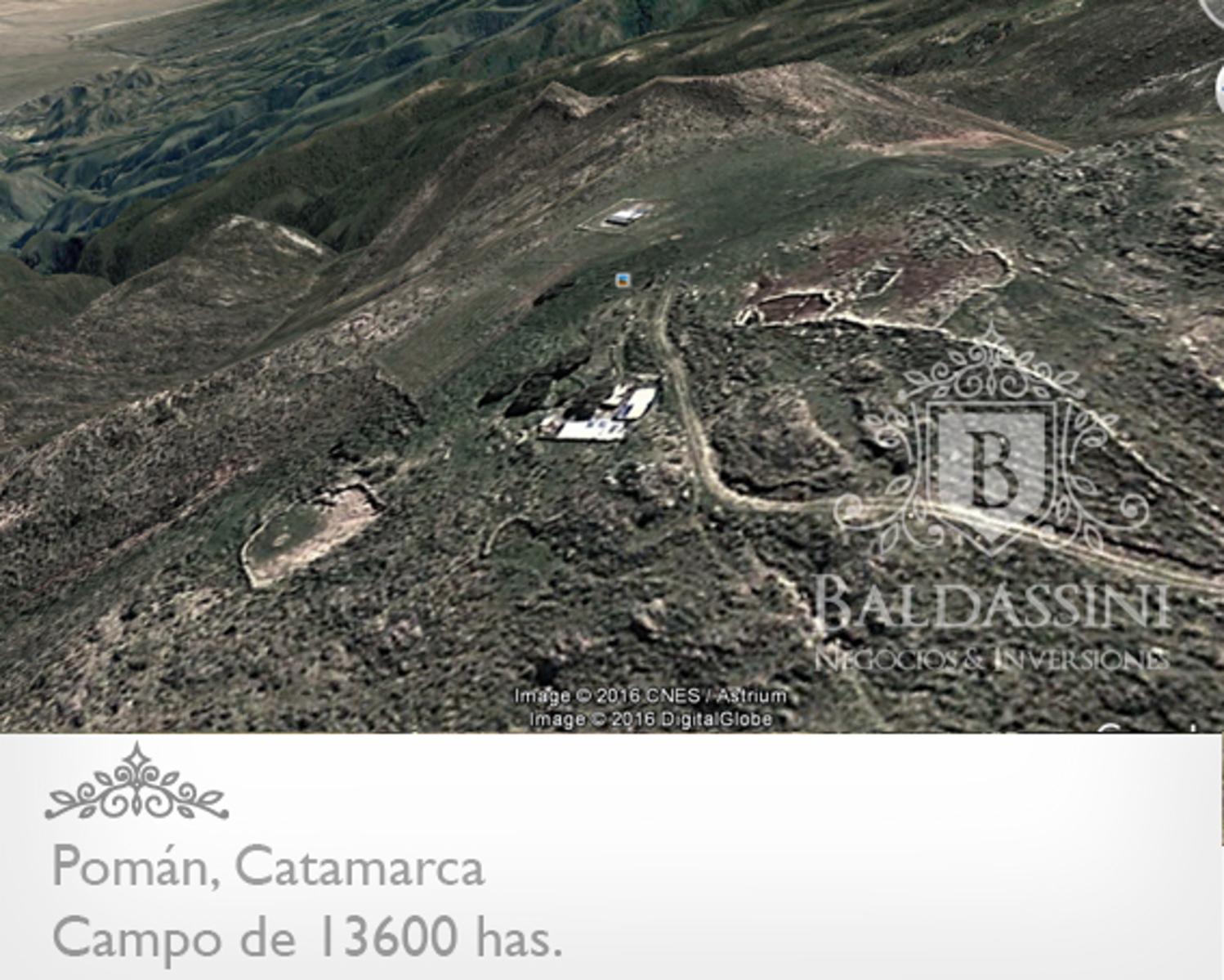 CAMPO GANADERO / AGRÍCOLA DE 13600 HAS. EN POMÁN - CATAMARCA - PLANOS - MENSURA - ESCRITURA - U$S 20.- X HA. - 10