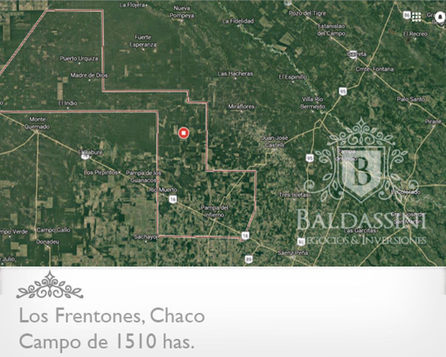 CAMPO DE 1510 HAS EN LOS FRENTONES - CHACO - CAMPO GANADERO CON MUY BUENA APTITUD AGRÍCOLA. - 2