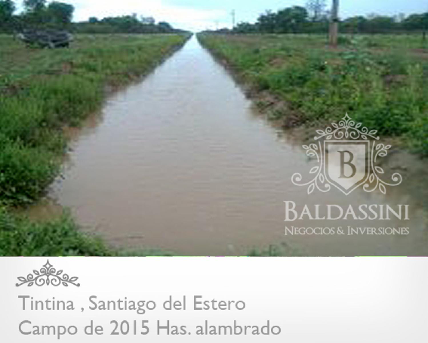 Campo agrícola ubicado entre Tintina y Weisburg, son 2015 hectáreas alambradas en su totalidad y con luz eléctrica. Canal con agua permanente. - 1