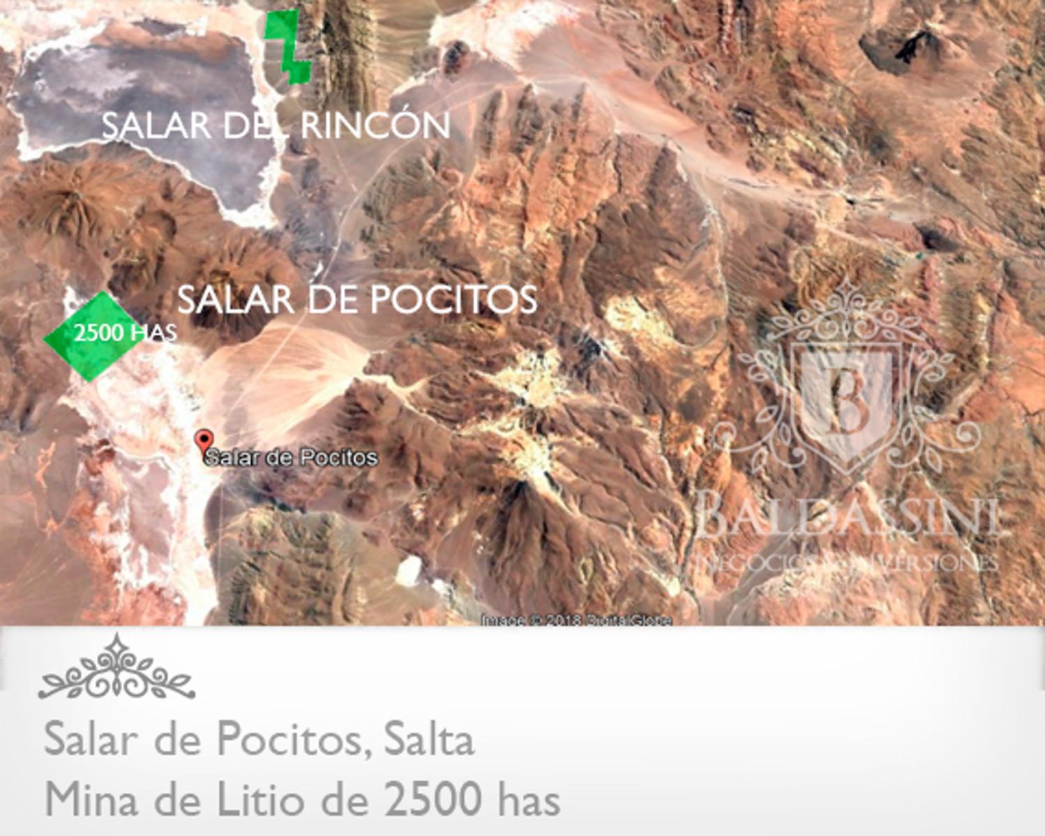 LITHIUM MINE / MINA DE LITIO EN SALTA, Argentina - 2500 HAS EN EL SALAR DE POCITOS - SALTA