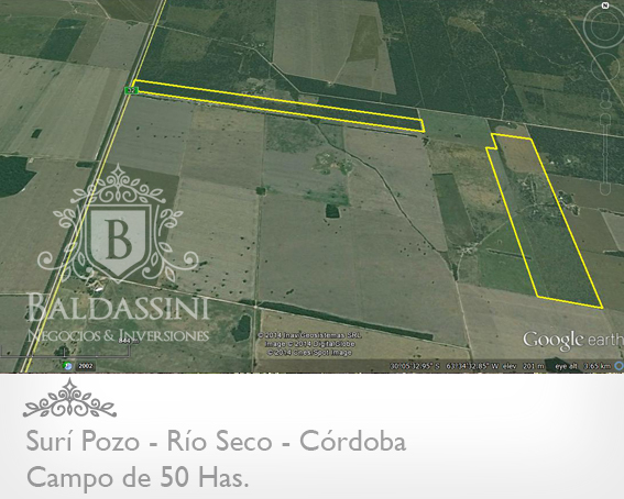 CAMPO DE 50 HECTÁREAS EN SURÍ POZO / RÍO SECO / CÓRDOBA / ARGENTINA. PARTE DESMONTADO - 1
