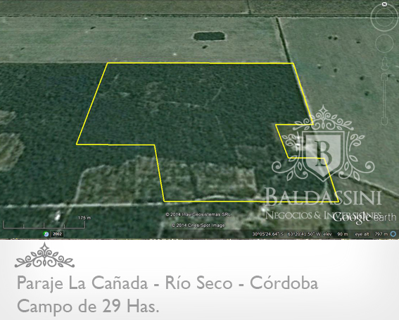 CAMPO DE 29 HAS. EN PARAJE LA CAÑADA, RÍO SECO, CÓRDOBA, REPÚBLICA ARGENTINA. - 1