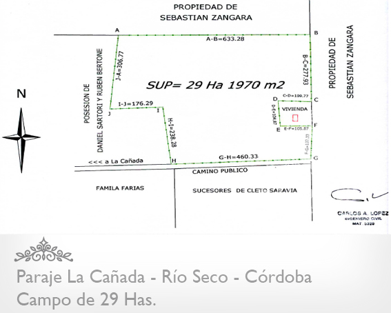 CAMPO DE 29 HAS. EN PARAJE LA CAÑADA, RÍO SECO, CÓRDOBA, REPÚBLICA ARGENTINA. - 2