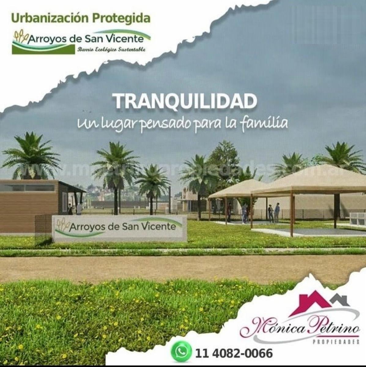 SAN VICENTE - LOTE EN ARROYOS DE SAN VICENTE CON MEJORAS