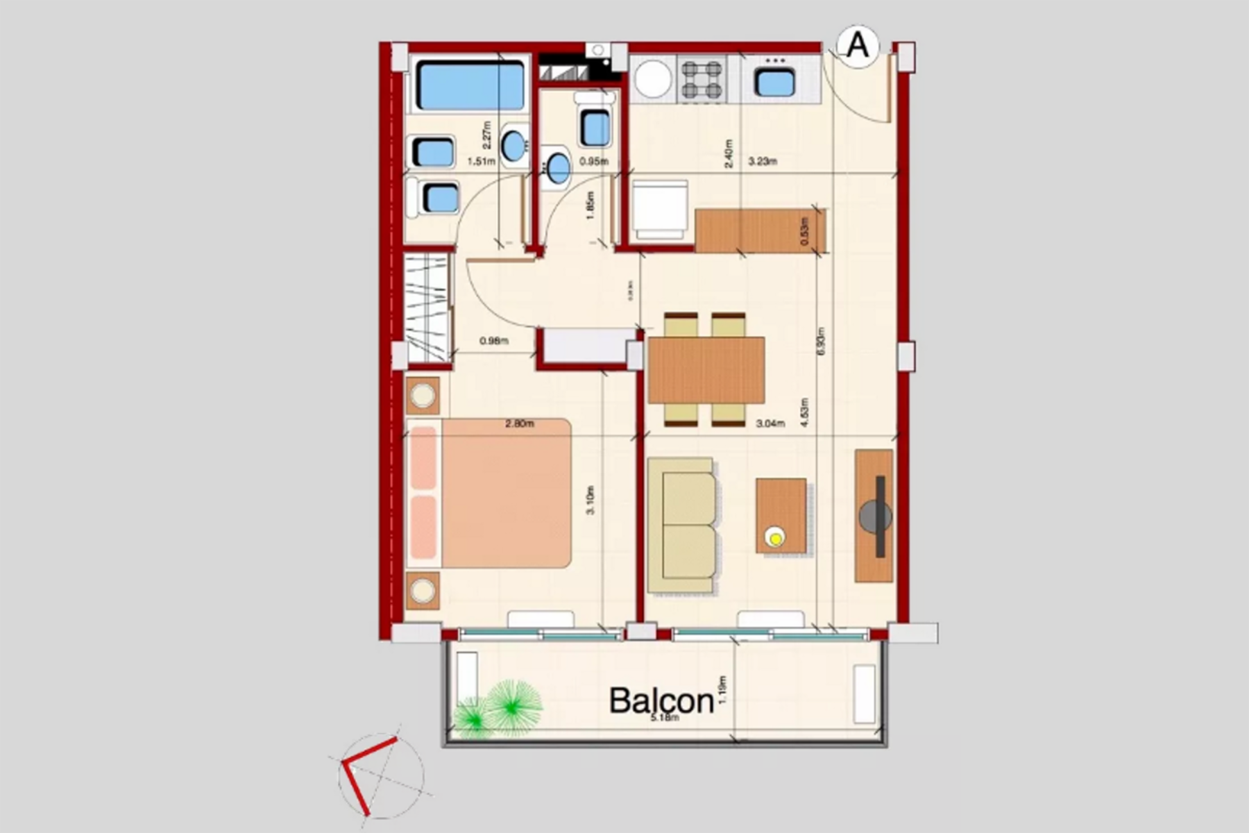 Departamento en Venta A ESTRENAR en Caballito 2 ambientes c baño y toilette 46 m2 c/ balcón – Donato Alvarez 1 — foto 14