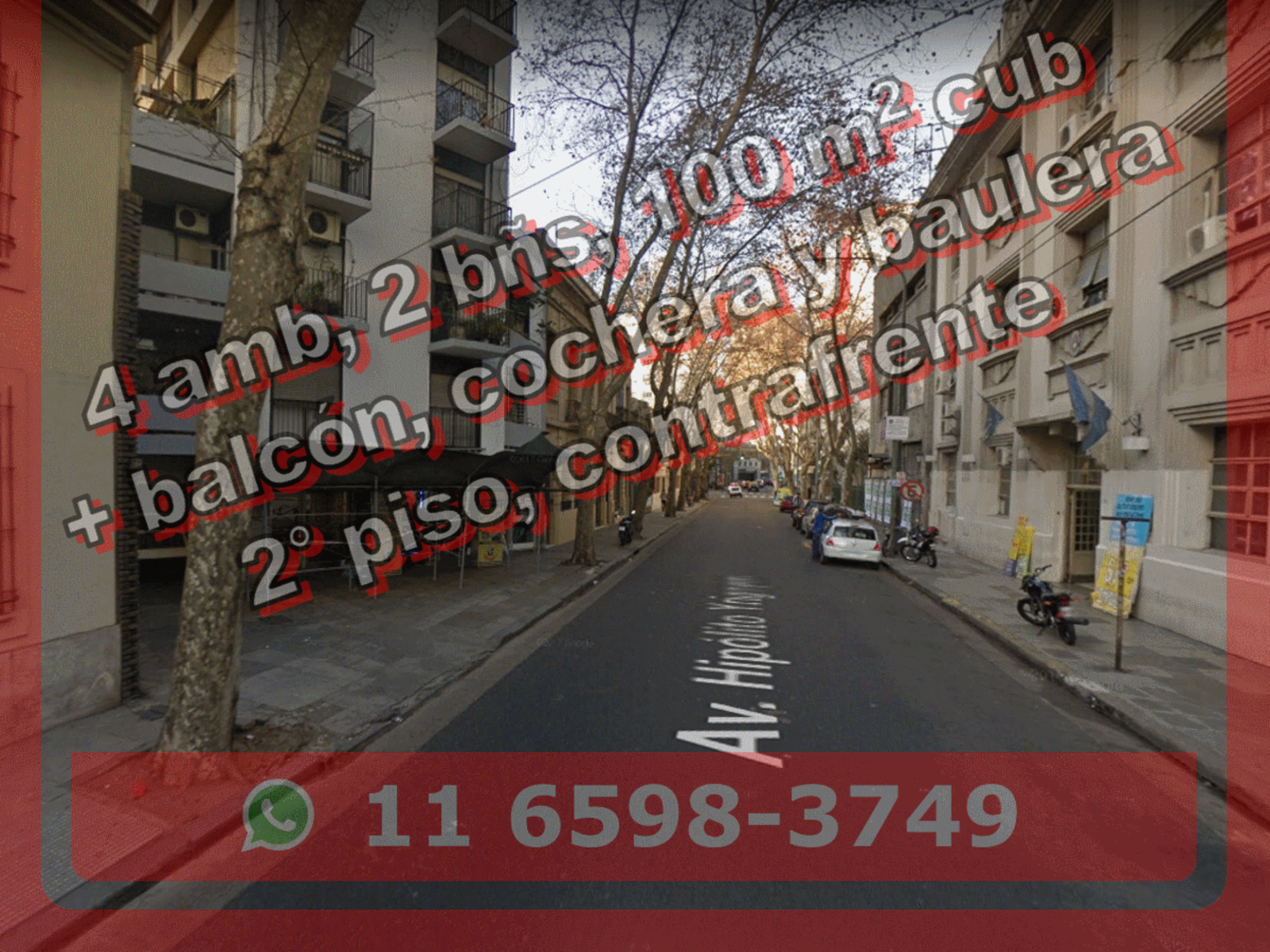 *NUEVO PRECIO* Departamento en Venta en Balvanera 4 ambientes 100 m2 más balcón y cochera con baulera - Hipolito Yrigoyen 3200