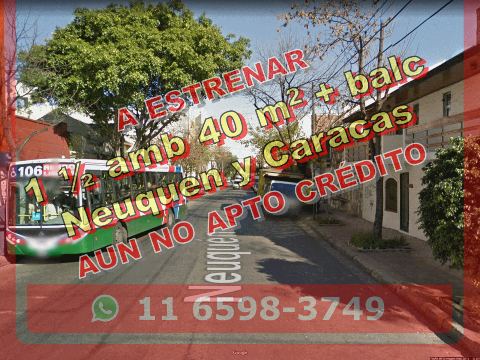 Departamento en Venta en Flores 1 y 1/2 ambientes 40 m2 + balcón, contrafrente - Neuquen 2300 - 1