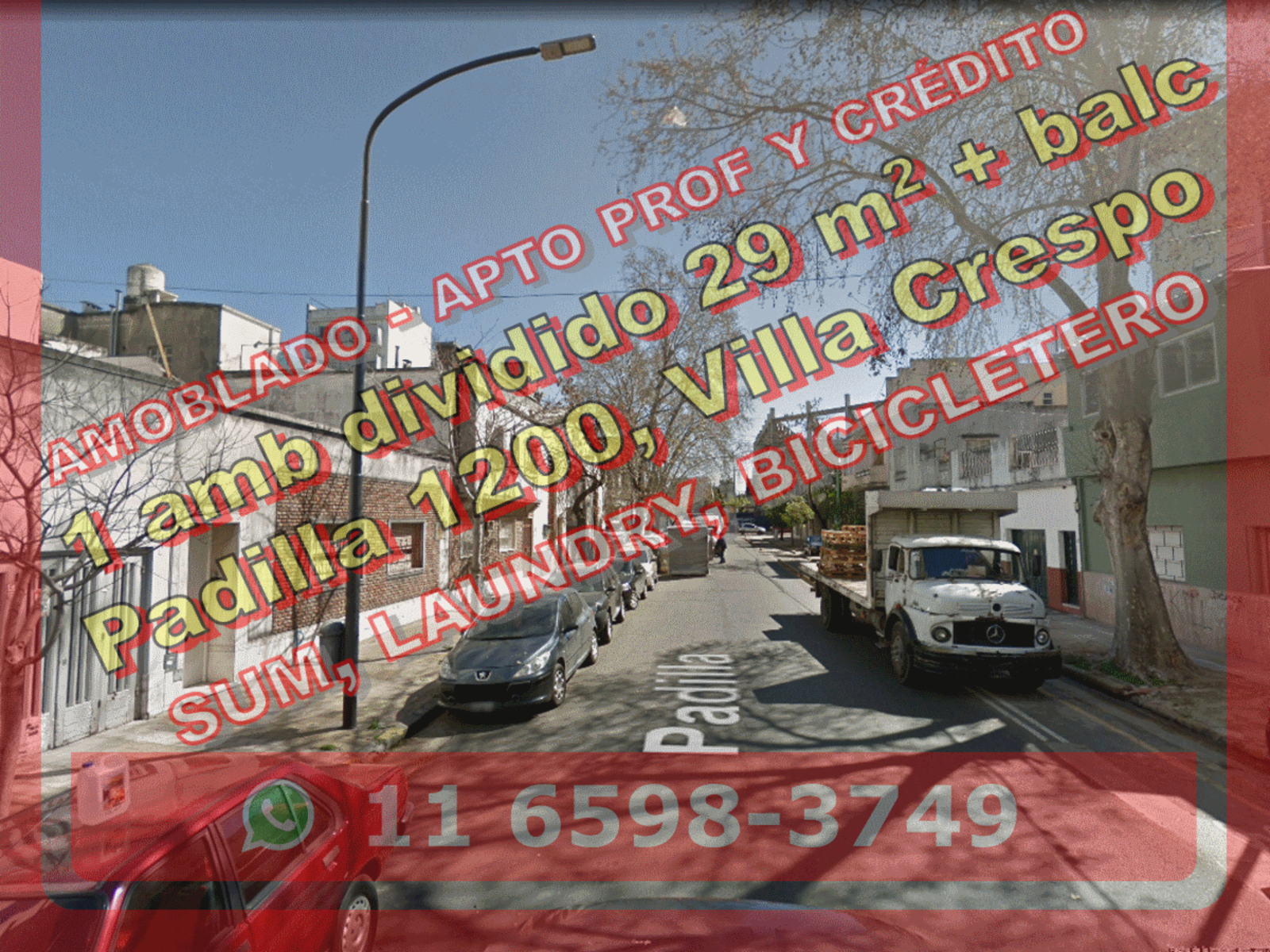 Departamento en Venta en Villa Crespo 1 ambiente dividido 29 m2 + balcón – Padilla 1200 - 1