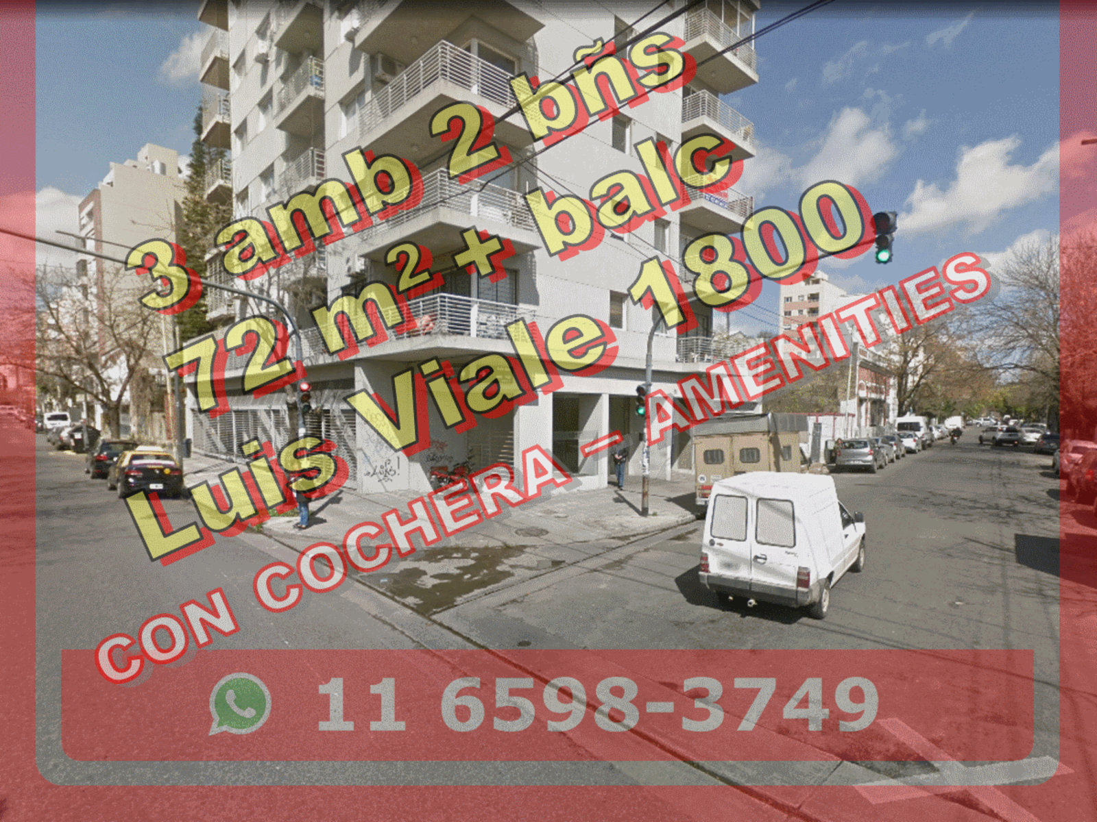NUEVO PRECIO - Departamento en Venta en Caballito 3 ambientes 2 baños 72 m2 + balcón, con cochera – Luis Viale 1800 - 1