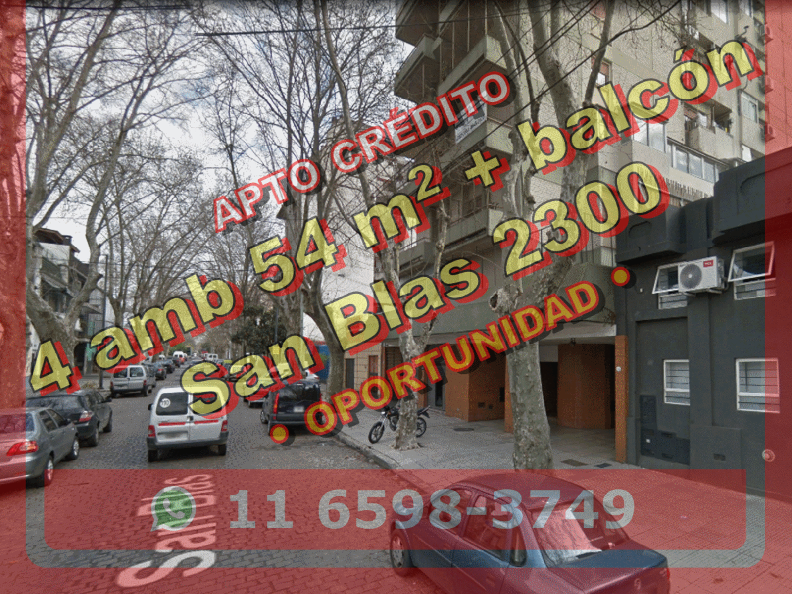 OPORTUNIDAD, NUEVO PRECIO - Departamento en Venta en Villa Gral Mitre 4 ambientes 54 m2 + balcón al contrafrente - San Blas 2300 - 1