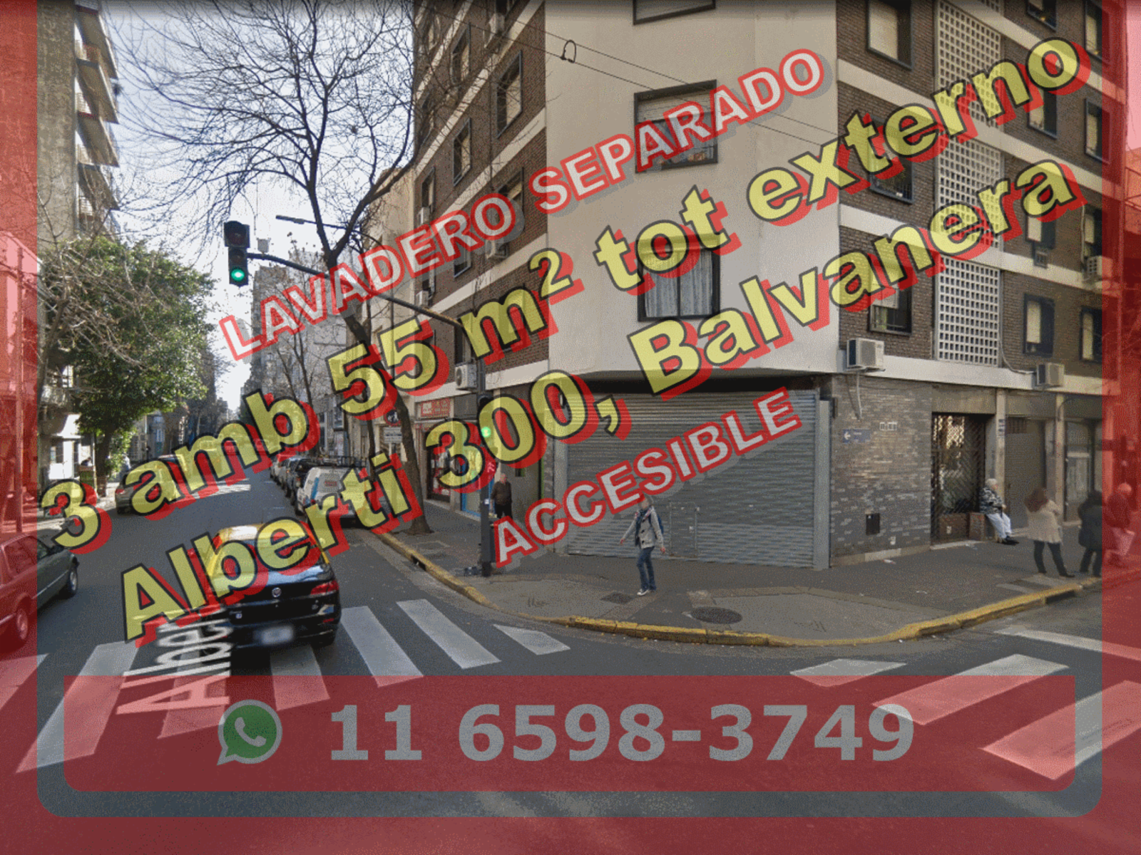 Departamento en Venta en Balvanera 3 ambientes 55 m2 totalmente externo – Alberti 300