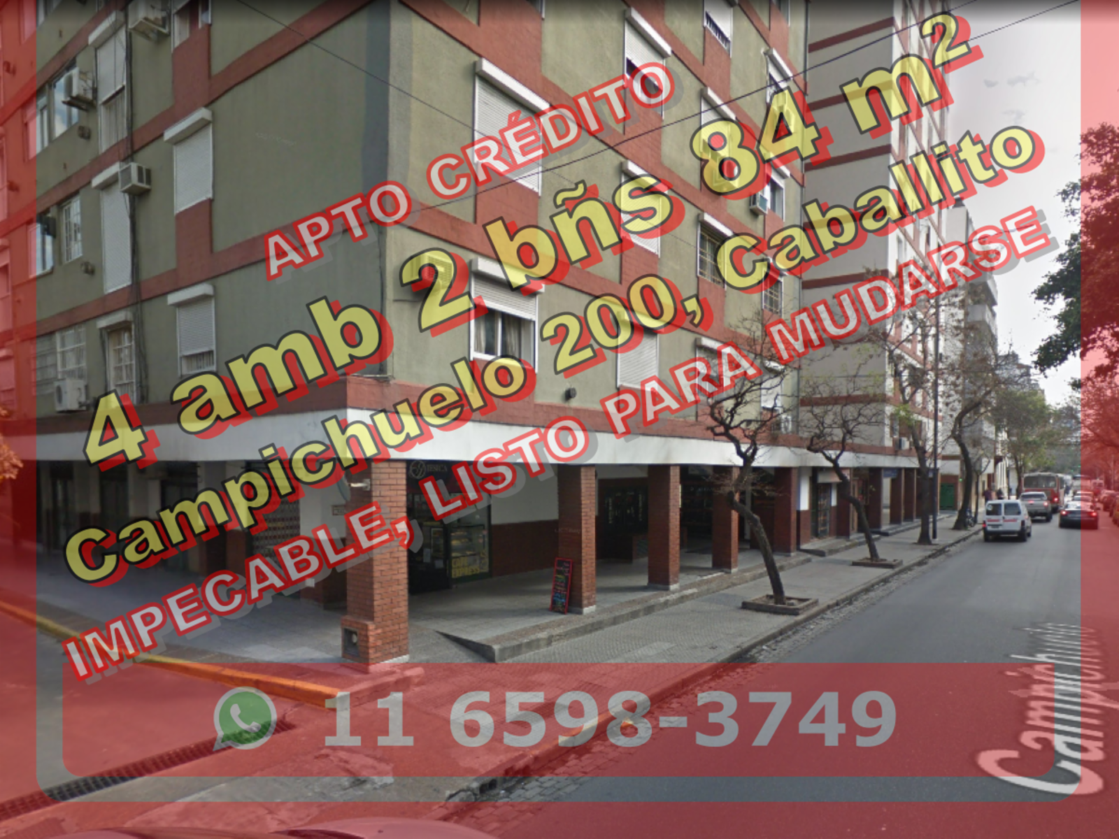 Departamento en Venta en Caballito 4 ambientes 2 baños 84 m2 – Campichuelo 200