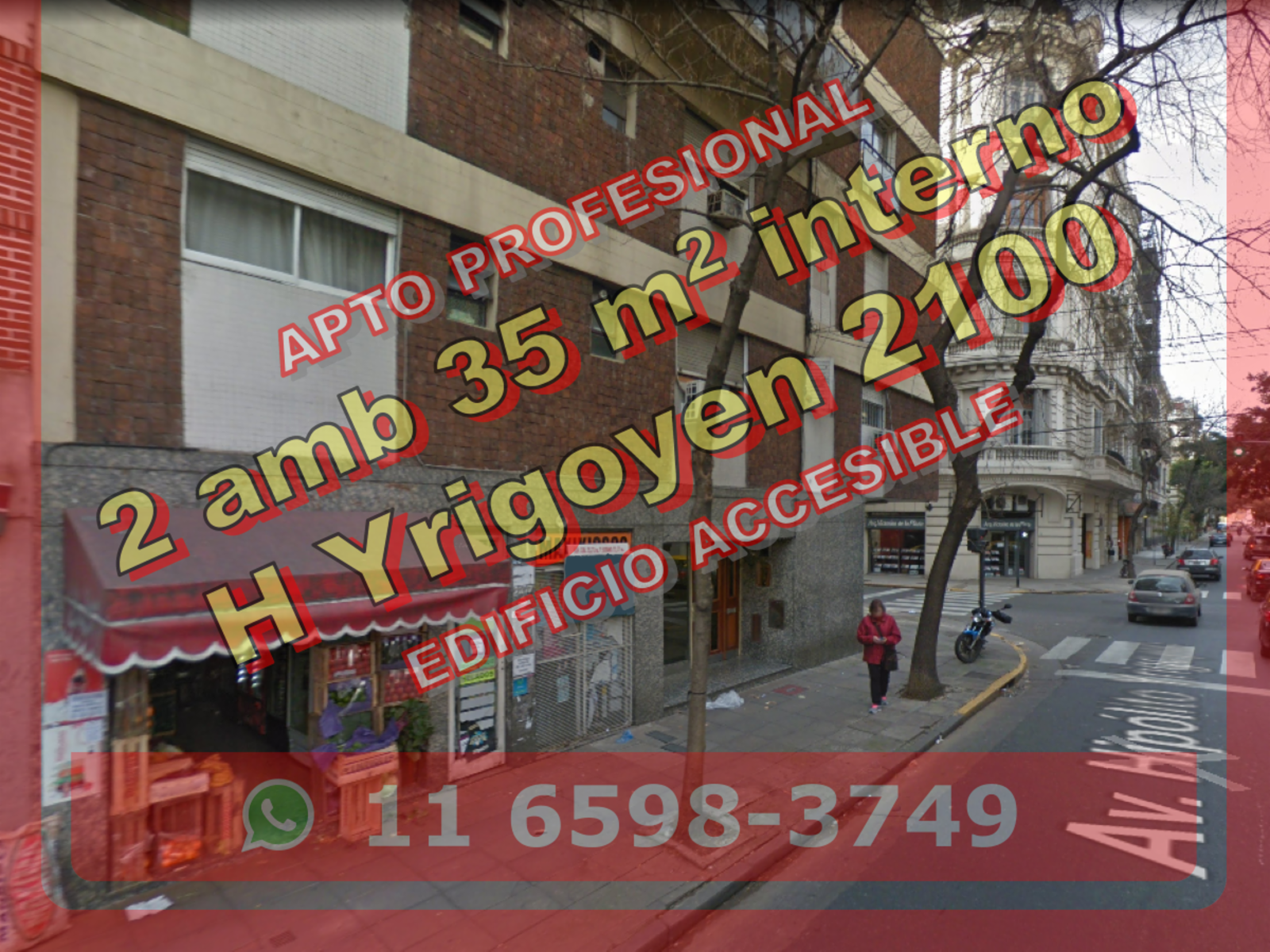 Departamento en Venta en Balvanera (Congreso) 2 ambientes 35 m2, interno – Hipólito Yrigoyen 2100