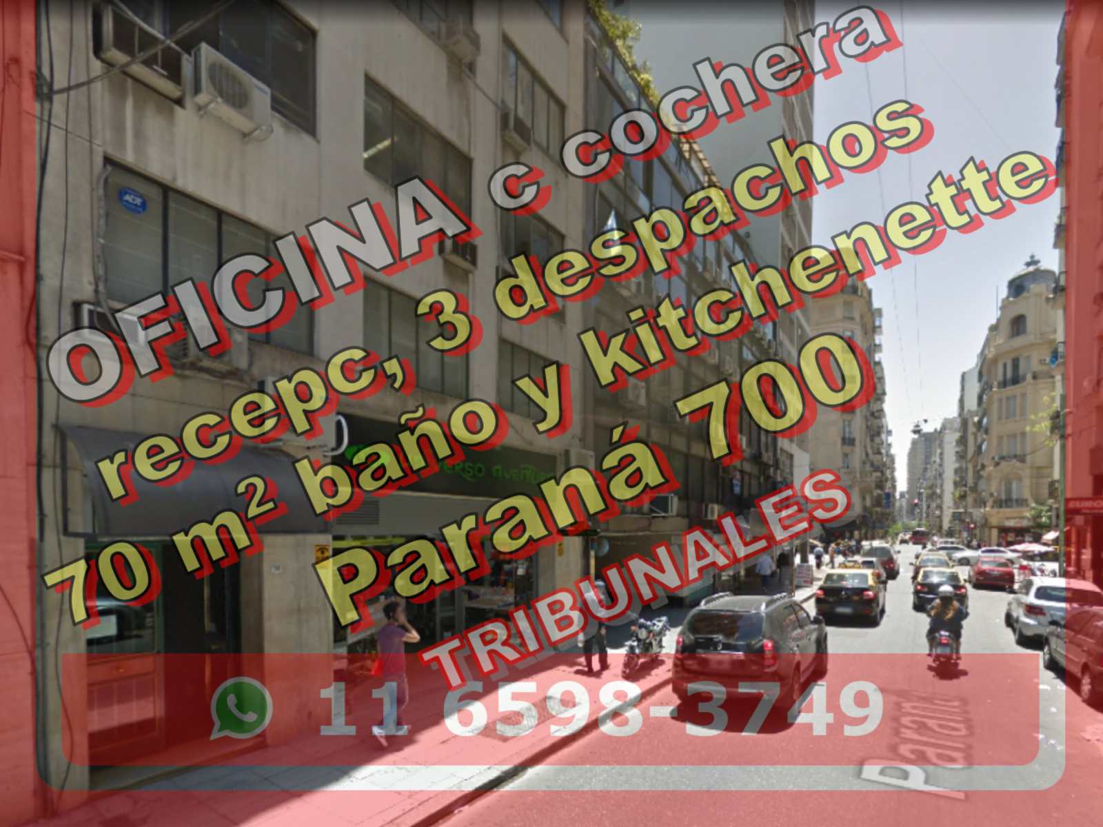 Oficina en Venta en Tribunales (San Nicolás) recepción 3 despachos baño kitchenette 70 m2 + cochera – Paraná 700 - 1
