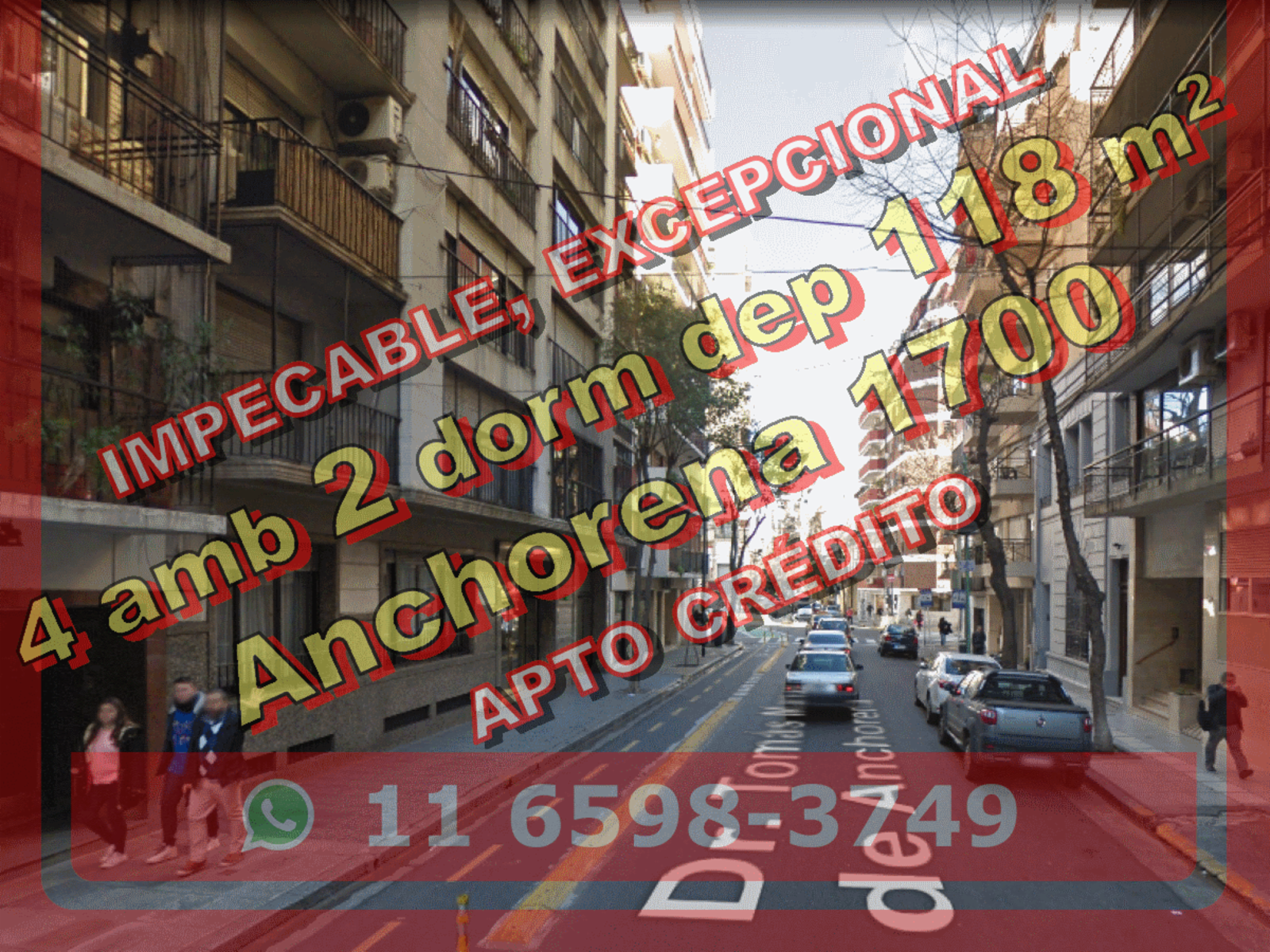 NUEVO PRECIO - Departamento en Venta en Recoleta 4 ambientes 2 dormitorios 2 baños + dependencia, patio cubierto 118 m2 – Anchorena 1700