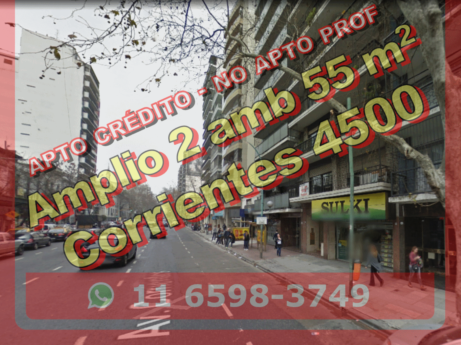 Departamento en Venta en Almagro 2 ambientes 55 m2 – Corrientes 4500