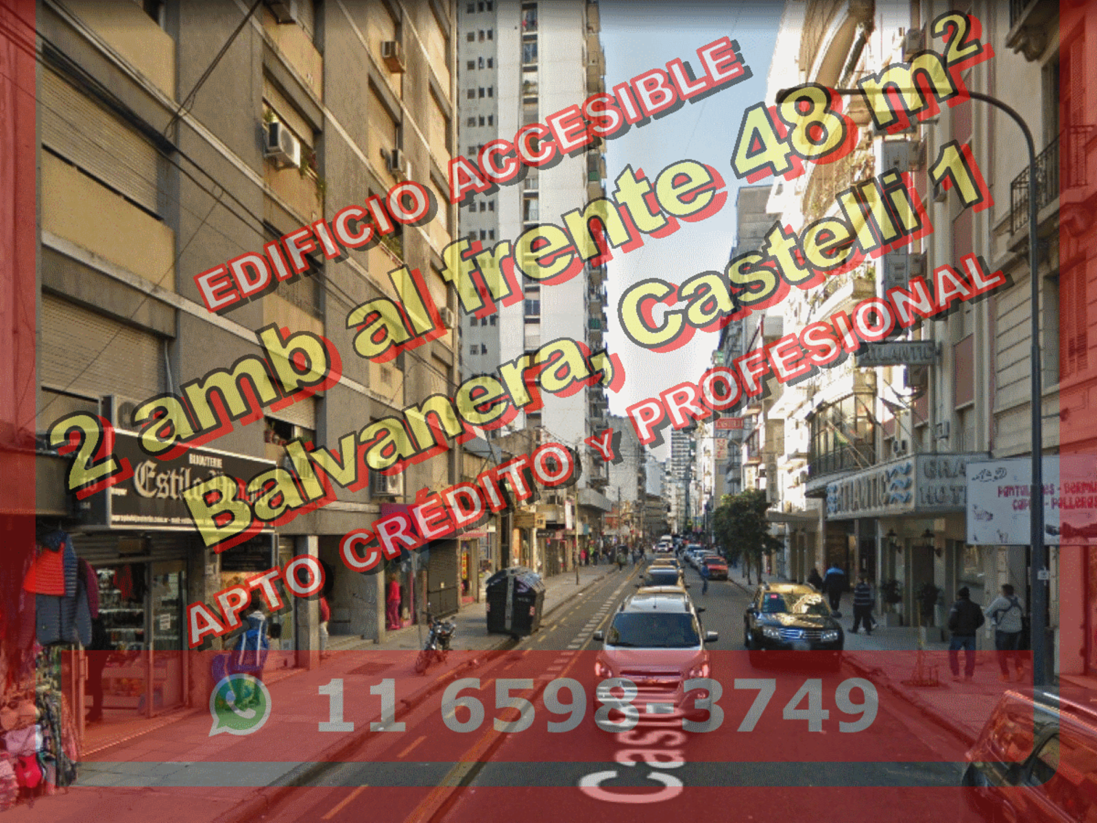 NUEVO PRECIO - Departamento en Venta en Balvanera 2 ambientes al frente 48 m2 – Castelli 1