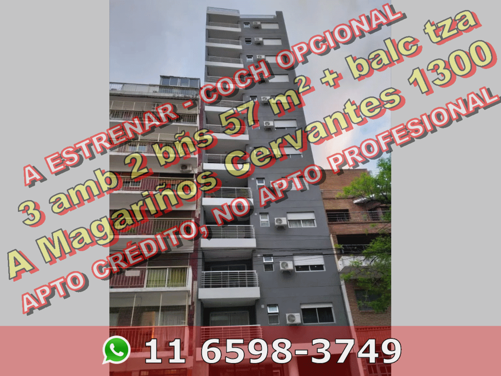 A ESTRENAR - Depto en Venta en Villa Gral Mitre (Av J B Justo y Av San Martín) 3 ambientes 2 baños 57 m2 + balcón terraza, vista panorámica, amenities, cochera opcional - A. Magariños Cervantes 1300 - 1