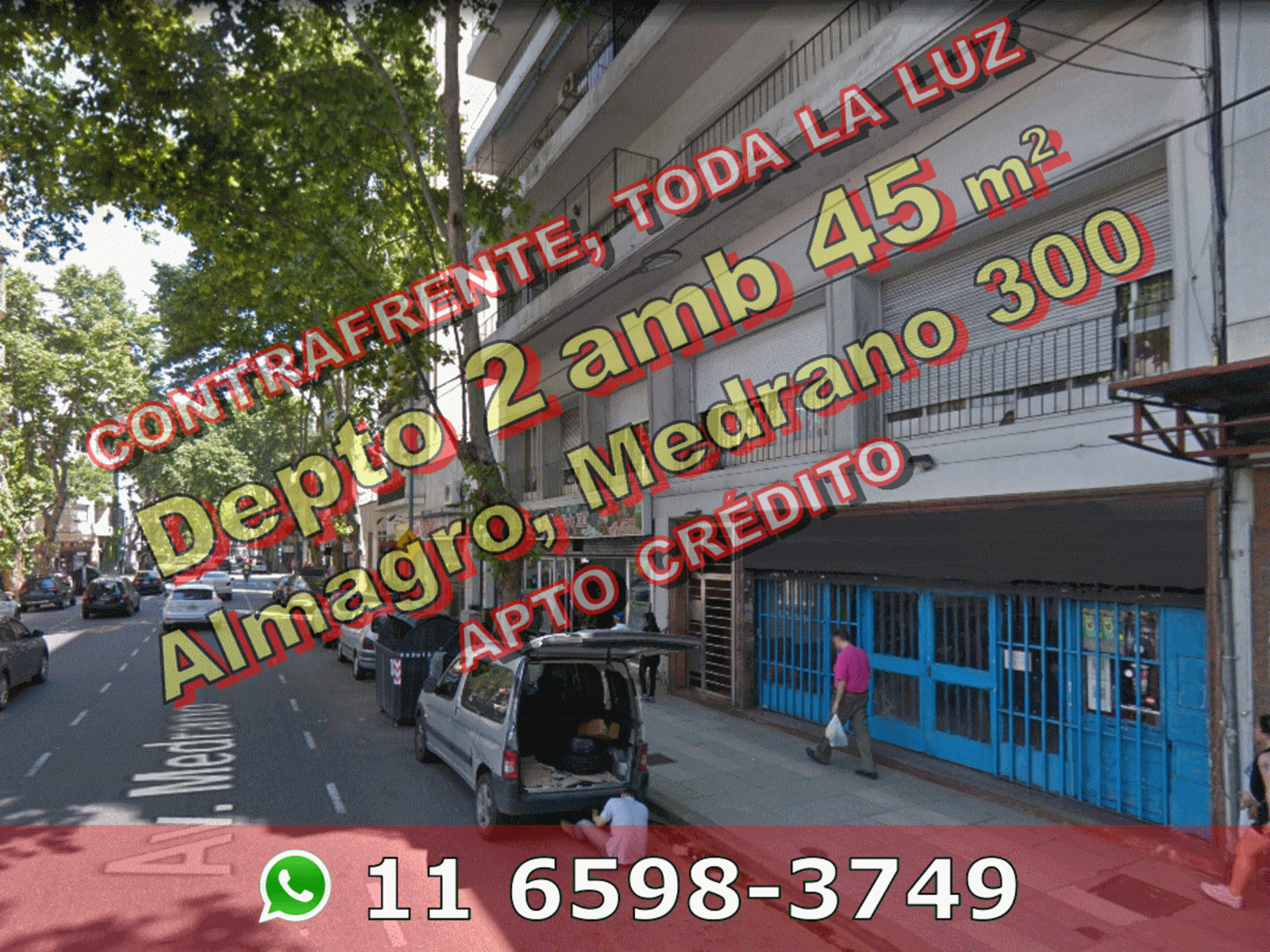 Departamento en Venta en Almagro 2 ambientes 45 m2, contrafrente – Av Medrano 300