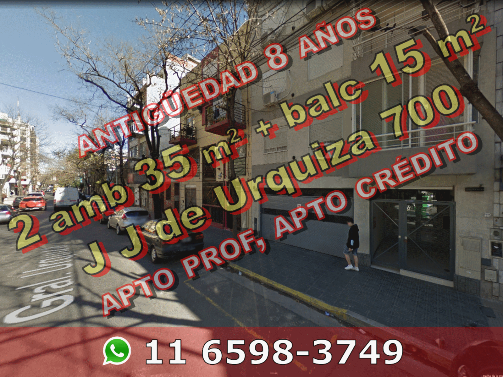 Departamento en Venta en San Cristóbal 2 ambientes 35 m2 + balcón 15 m2 – Justo José de Urquiza 700