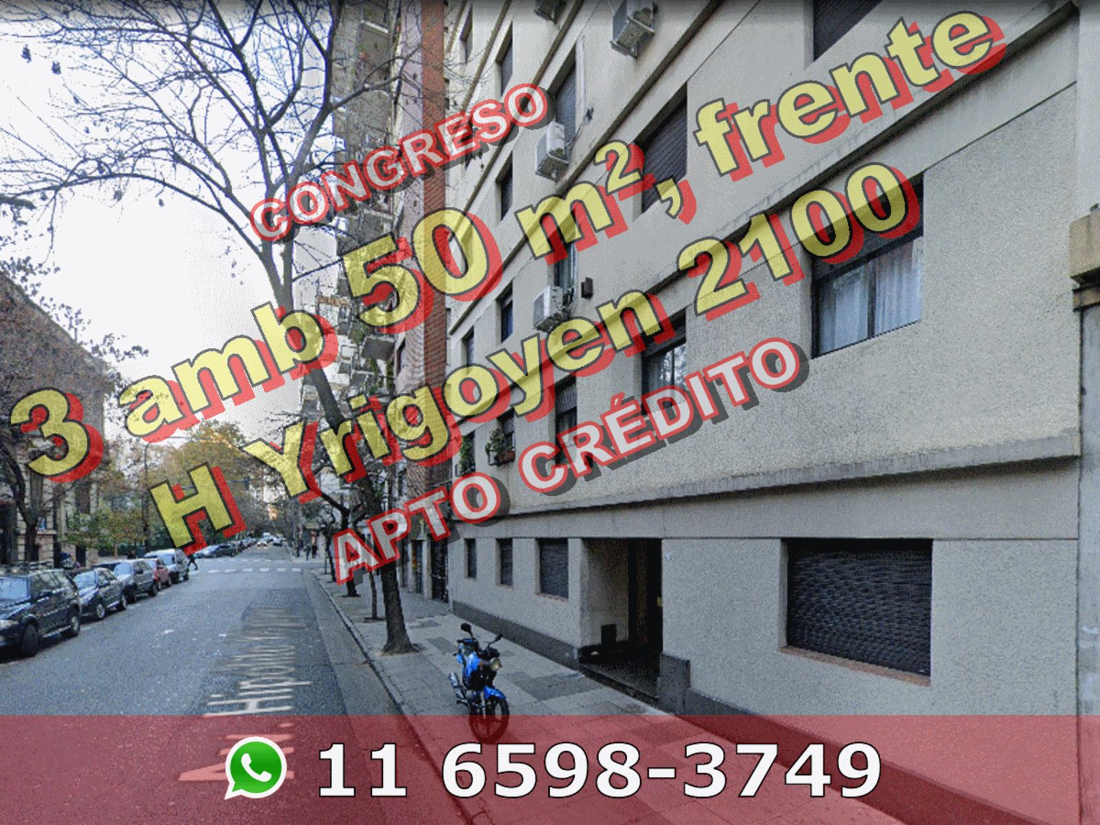 Departamento en Venta en Balvanera 3 ambientes 50 m2 - Hipólito Yrigoyen 2100