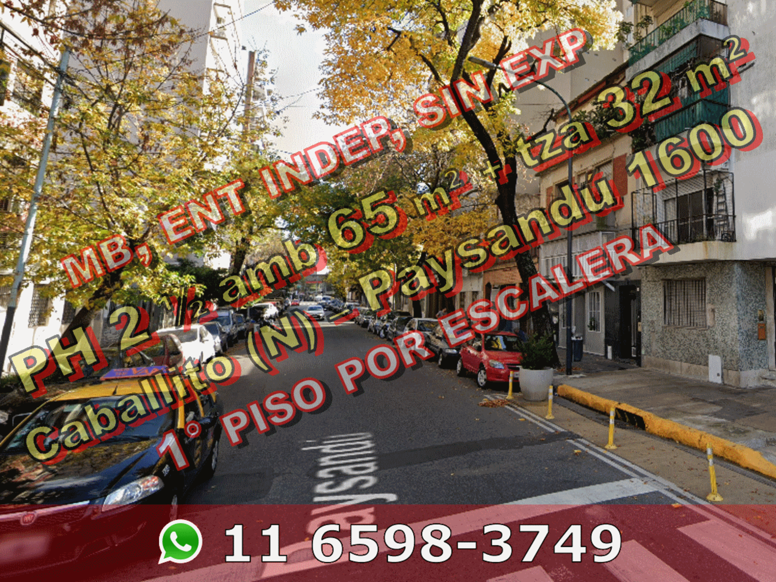 NUEVO PRECIO - PH Venta en Caballito (Norte) 2 1/2 ambientes 65 m2 + terraza 32 m2 - Paysandú 1600