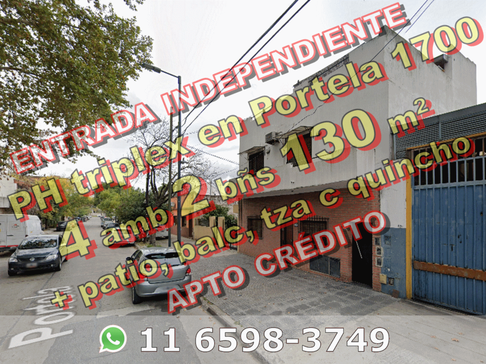 OPORTUNIDAD - PH en PB en Venta en Flores 4 ambientes 2 baños 130 m2 + patio, balcón y terraza con quincho, al frente - Portela 1700