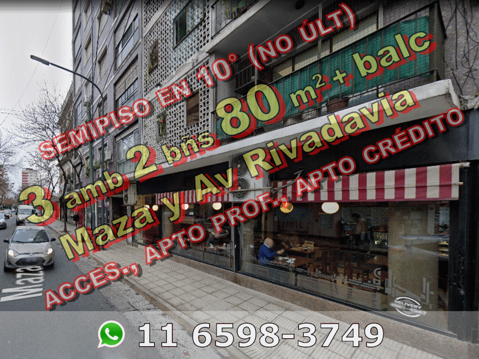 Departamento en Venta en Almagro 3 ambientes 2 baños 80 m2 + balcón al frente - Maza y Rivadavia
