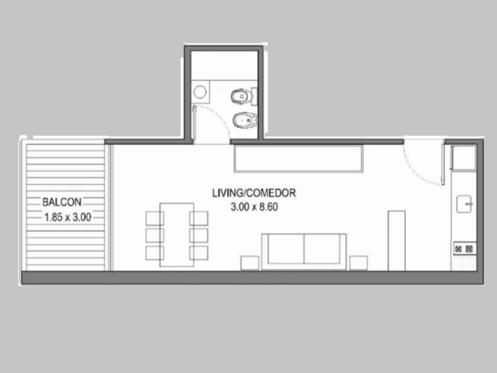 A ESTRENAR - Departamento en Venta en Caballito 1 ambiente 31 m2 + balcón, al frente, sin amenities - Riglos 800 — foto 13