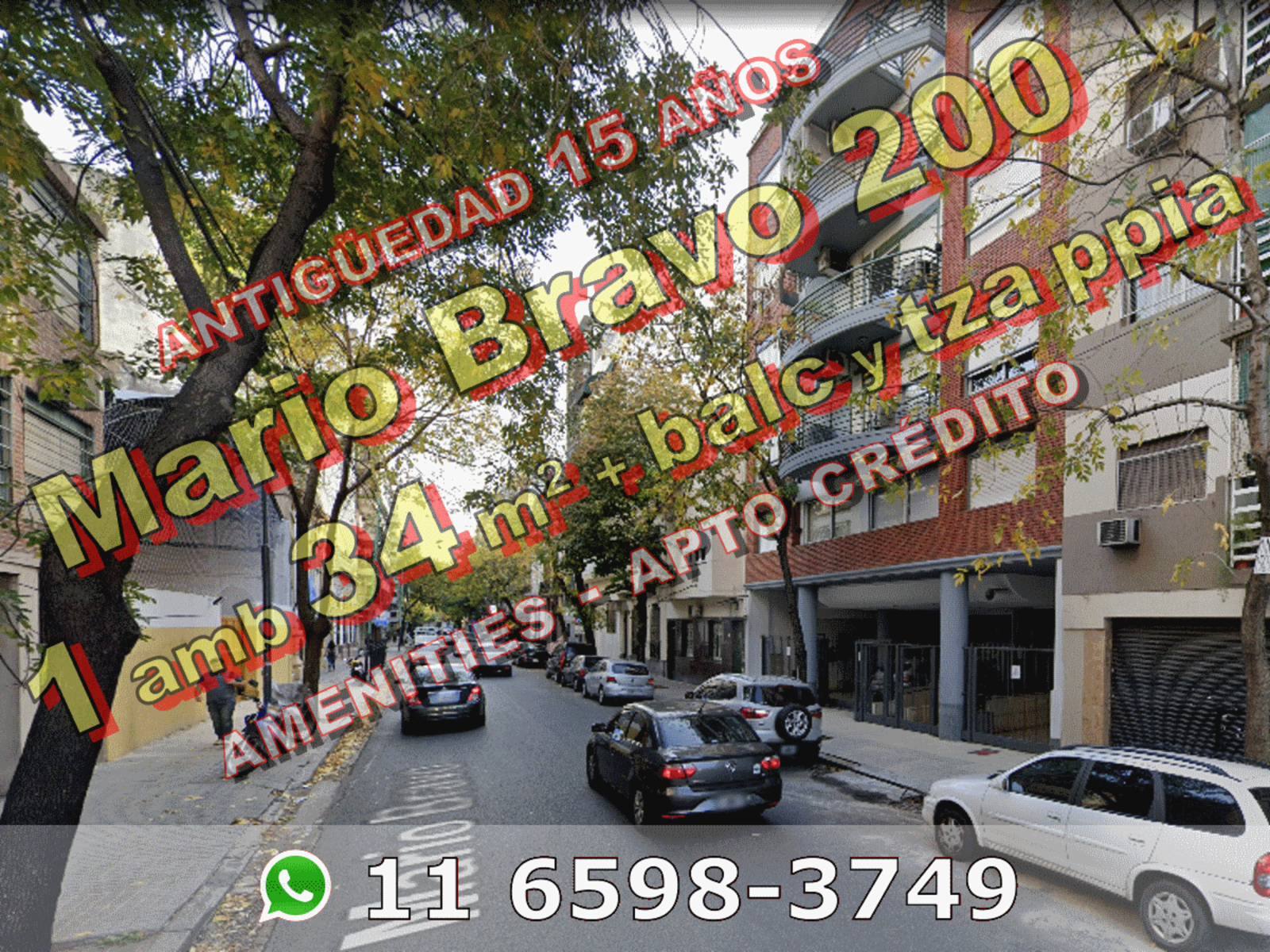 UNICO - Departamento en Venta en Almagro 1 ambientes 34 m2 + balcón y terraza propia, edif c amenities - Mario Bravo 200