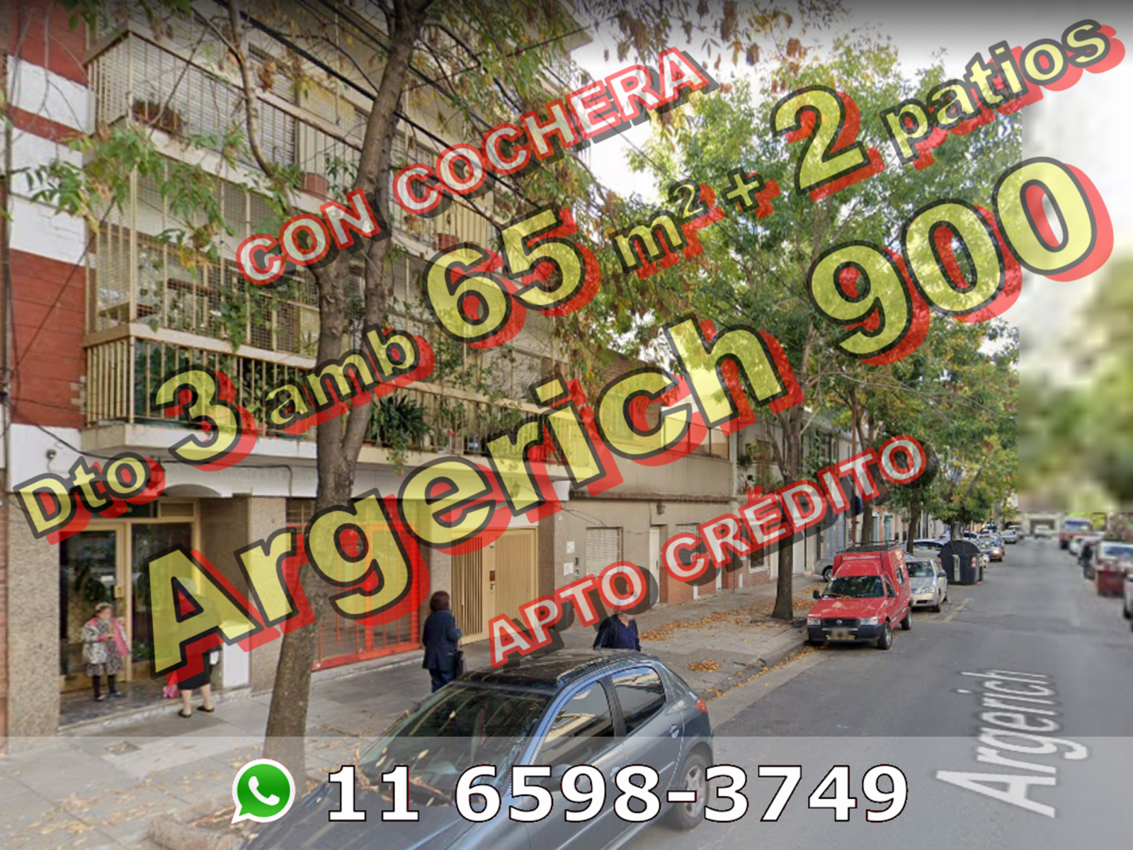Semipiso en Venta en Flores 3 ambientes 65 m2 + 2 patios en 1er piso por ascensor, al contrafrente, con cochera cubierta - Argerich 900 - 1